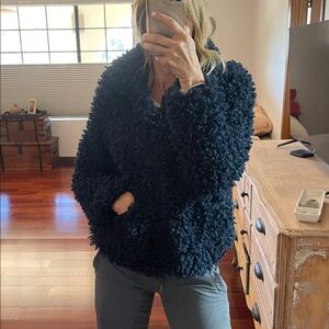 Zara Black Textured Jacket L